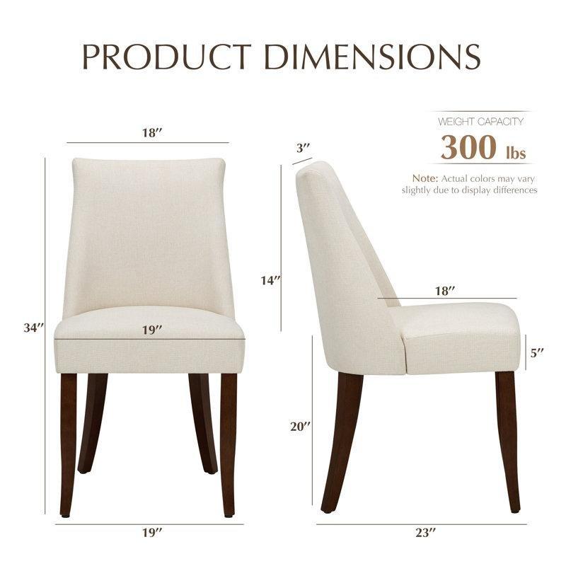 Kumaş Döşemeli Masif Ahşap Ergonomik Parsons Sandalye - 2li Set - 146559