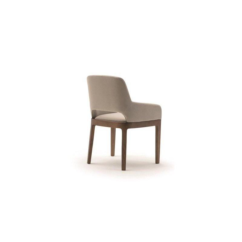 Kumaş Döşemeli Masif Okaliptüs Kolçaklı Sandalye - 56x60x81 cm - 147282