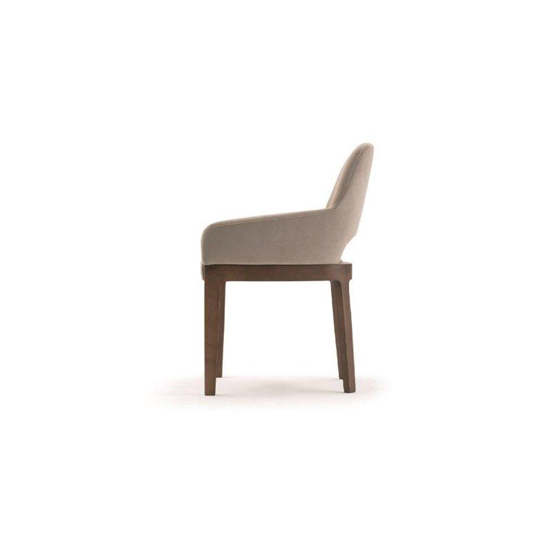 Kumaş Döşemeli Masif Okaliptüs Kolçaklı Sandalye - 56x60x81 cm - 147282