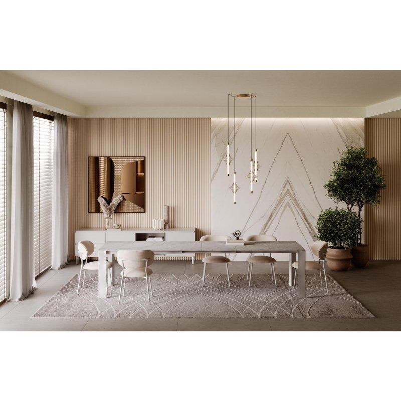 Kumaş Döşemeli Metal Açık Sırtlı Sandalye - 80 cm - 147612