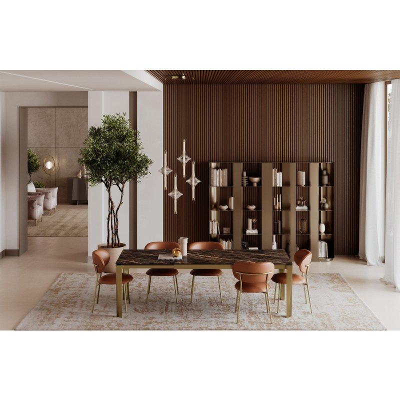 Kumaş Döşemeli Metal Açık Sırtlı Sandalye - 80 cm - 147612