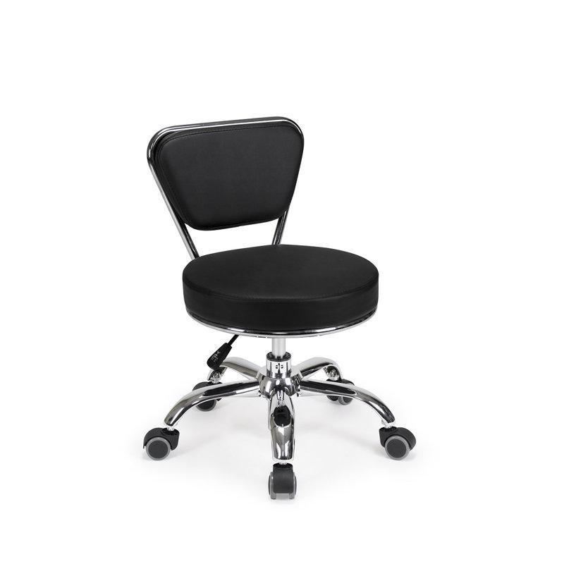 Kumaş Döşemeli Metal Yüksekliği Ayarlanabilir Döner Ergonomik Tekerlekli Bar Sandalyesi - 148659