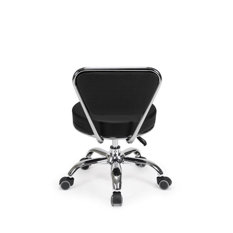 Kumaş Döşemeli Metal Yüksekliği Ayarlanabilir Döner Ergonomik Tekerlekli Bar Sandalyesi - 148659