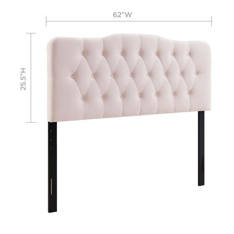 Lacivert Kadife Baklava Dilimi Kapitoneli Ayarlanabilir Yatak Başlığı - 158 cm - 145053