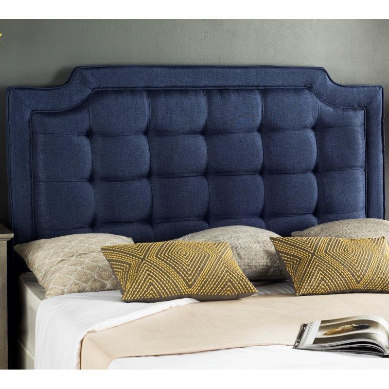 Lacivert Kapitoneli Polyester Kumaş Ayarlanabilir Yatak Başlığı - 157 cm - 145035