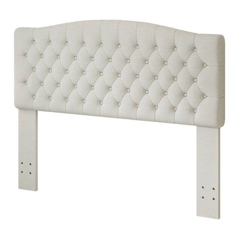 Lacivert Kumaş Kapitoneli Masif Ahşap Ayaklı Ayarlanabilir Yatak Başlığı - 158 cm - 145071