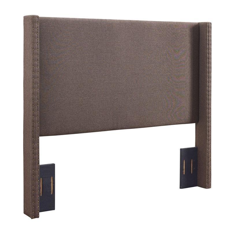 Lacivert Suni Deri Zımba Detaylı Panelli Yatak Başlığı - 173x148 cm - 145041