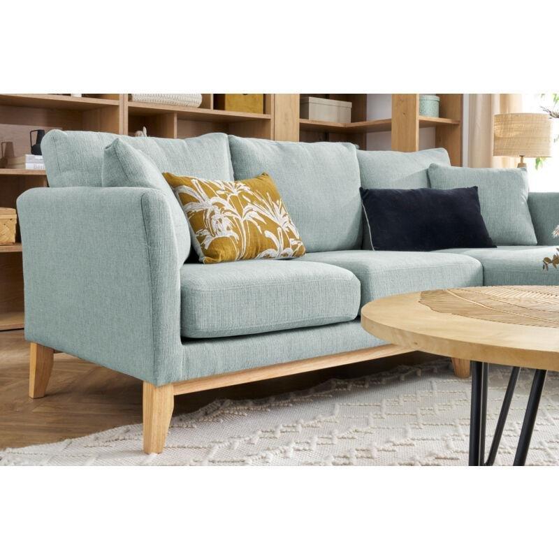 Lagün Yeşili Kumaş Kılıfı Çıkarılabilir Ahşap Ayaklı Sağ Köşe Koltuk - 192x130 cm - 153115