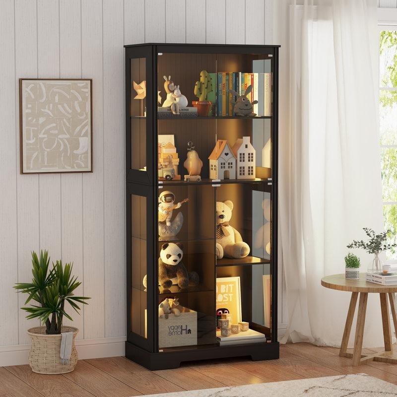 LED Aydınlatmalı Hareket Sensörlü Camlı Oyuncak Dolabı - 180x81x40 cm - 149865