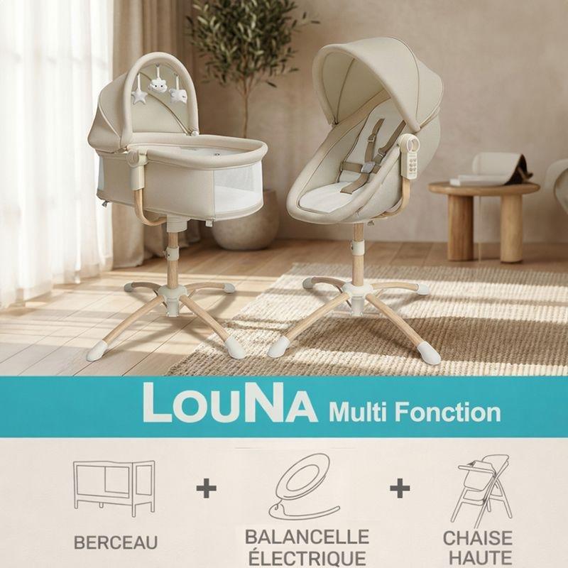 Louna 4ü 1 Arada Yüksekliği Ayarlanabilir Elektrikli Uzaktan Kumandalı Müzikli Ana Kucağı Beşik - 162490