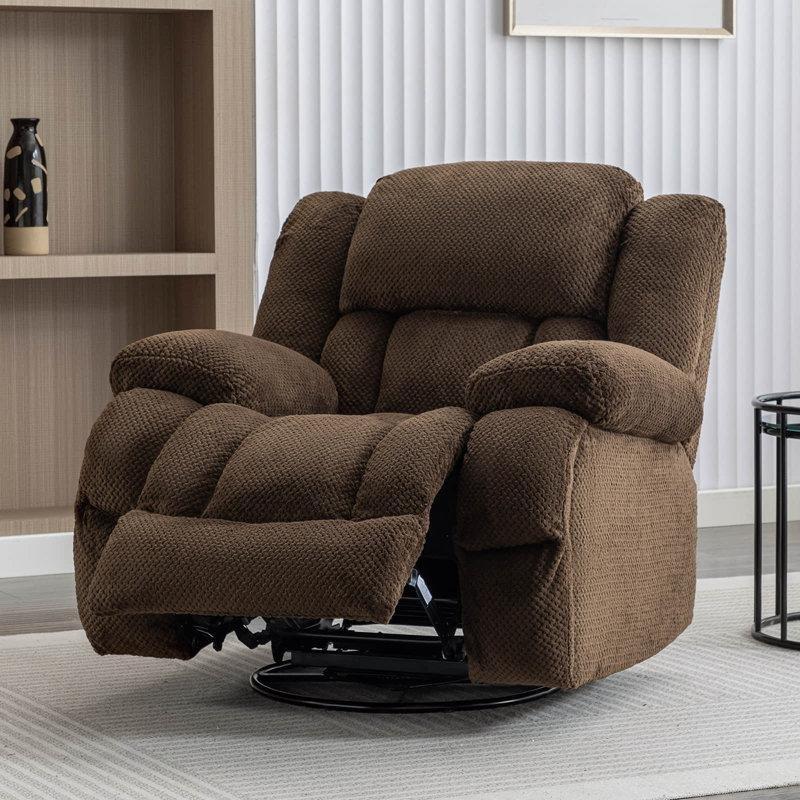 Masajlı Isıtmalı Döner Sallanan Kadife Tv Koltuğu - 105 cm - 156478