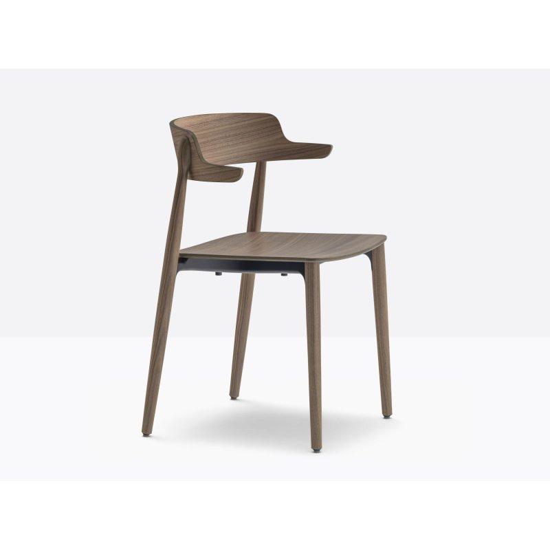 Masif Ahşap Alüminyum Gövdeli Kolçaklı Sandalye - 147231