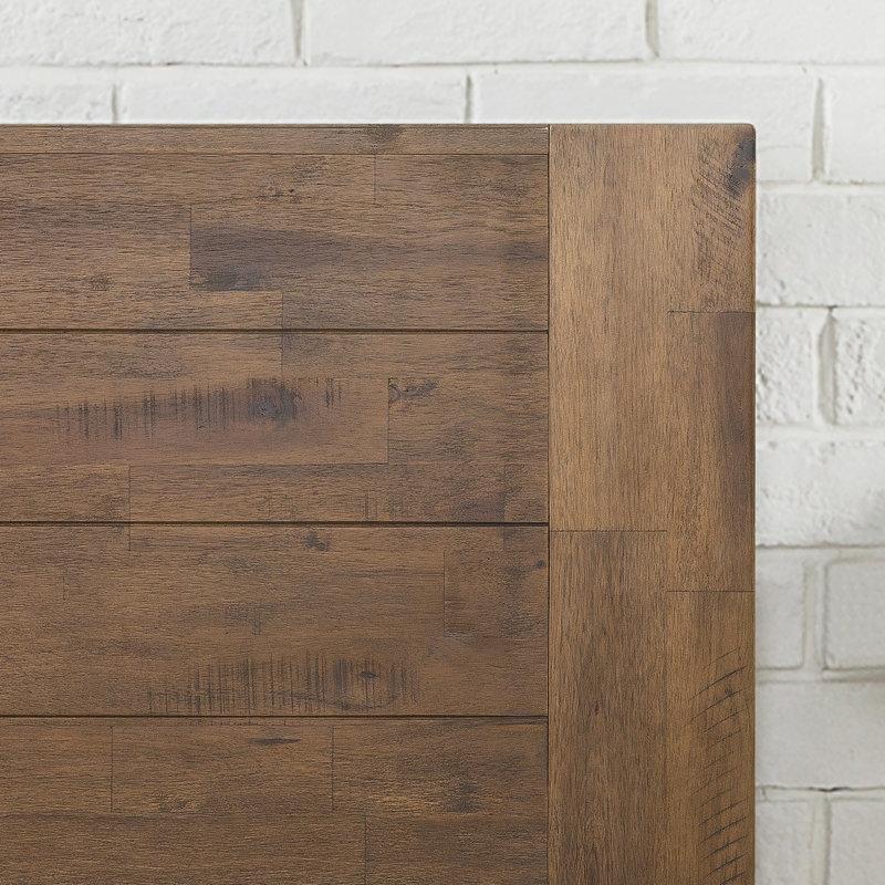 Masif Ahşap Başlıklı Latalı Platform Karyola - 153x206 cm - 143545