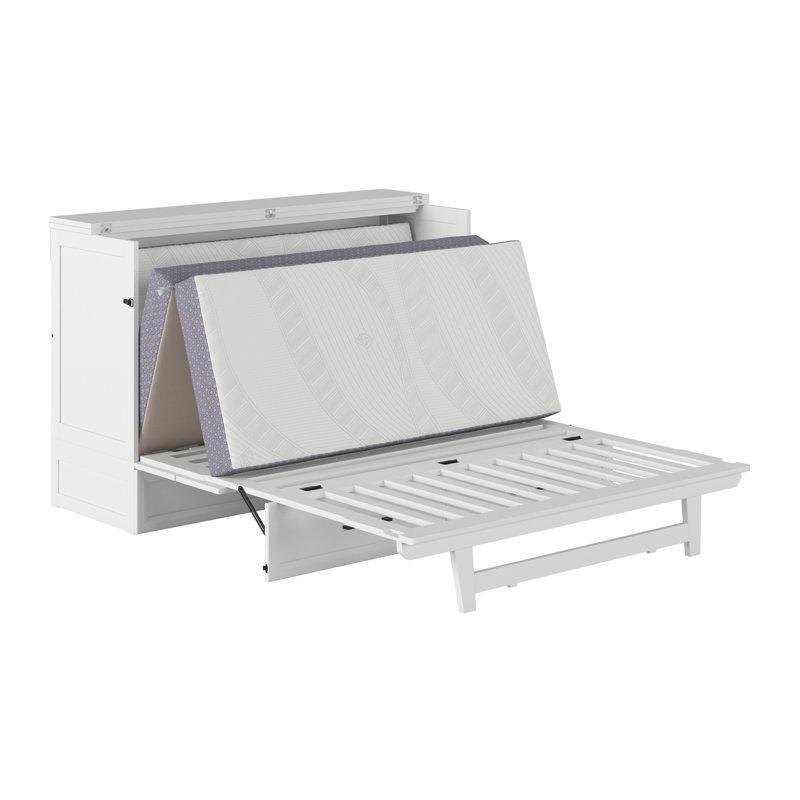 Masif Ahşap Çekmeceli ve USB Şarj Üniteli Duvar Yatağı - 159 cm - 144504