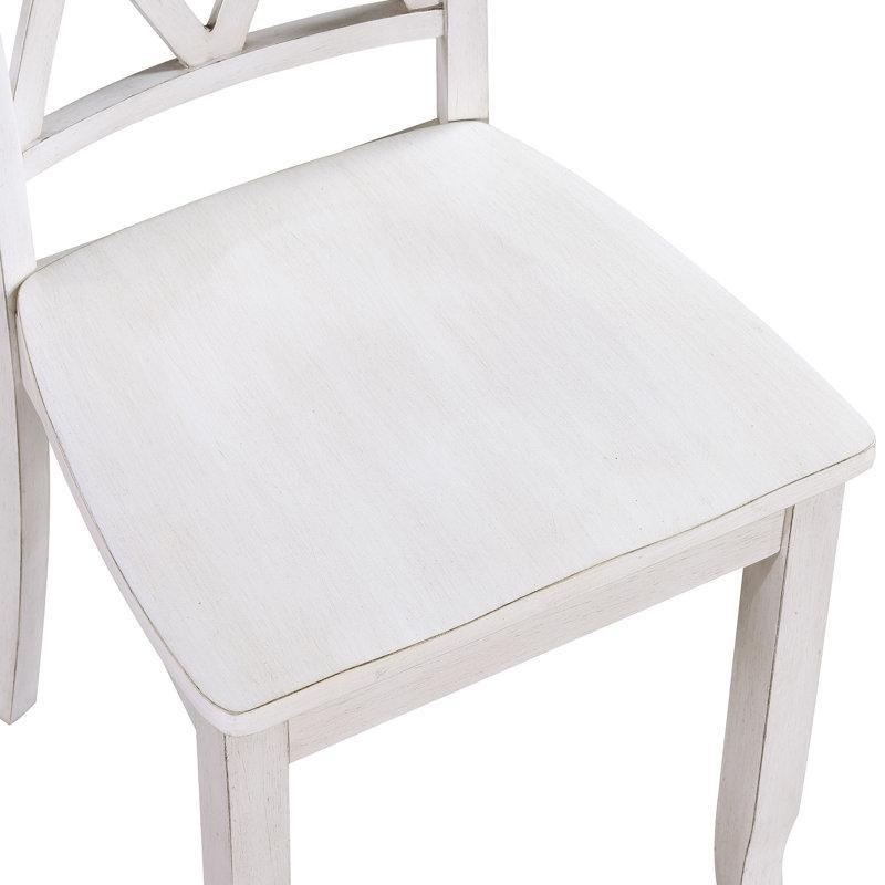 Masif Ahşap Çift Çapraz Sırtlı Ceviz Sandalye - 44 cm - 145686