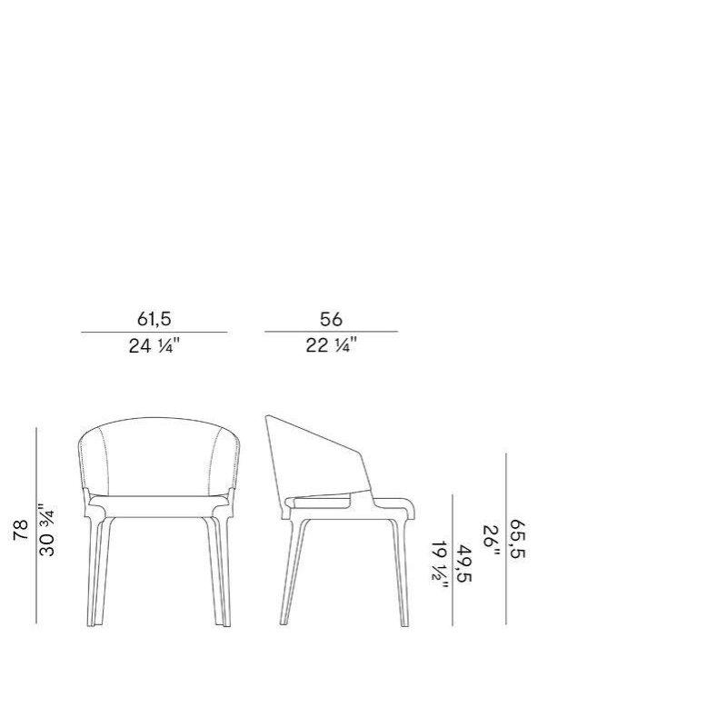Masif Ahşap Döşemeli Kolçaklı Sandalye - 147606