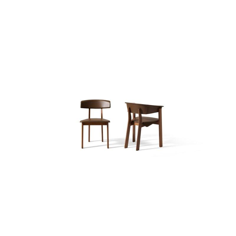Masif Ahşap Döşemeli Kolçaklı Sandalye - 51x46x75 cm - 147546