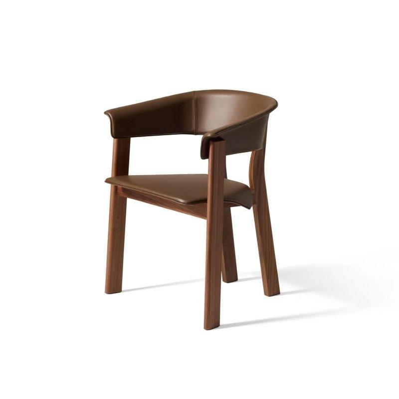 Masif Ahşap Döşemeli Kolçaklı Sandalye - 51x46x75 cm - 147546