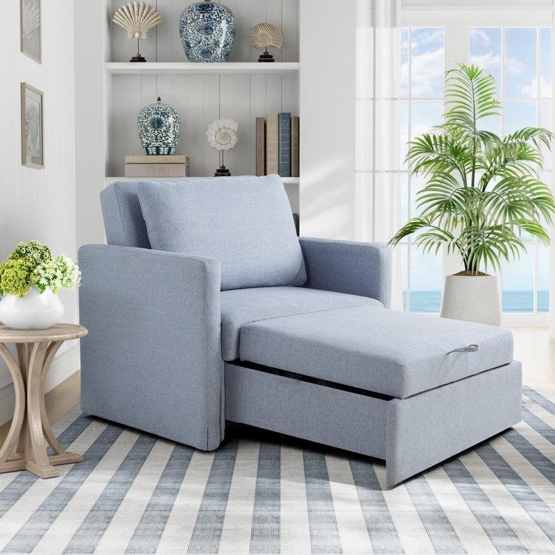 Masif Ahşap İskeletli Yatak Olabilen Tekli Koltuk - 89 cm - 156289