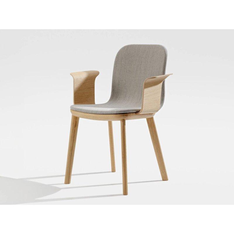 Masif Ahşap Kolçaklı Döşemeli Sandalye - 147573