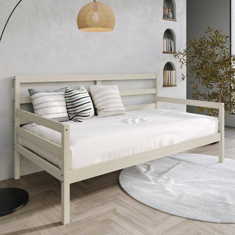 Masif Ahşap Latalı Sırtlıklı Divan Tipi Karyola - 202x107 cm - 142765