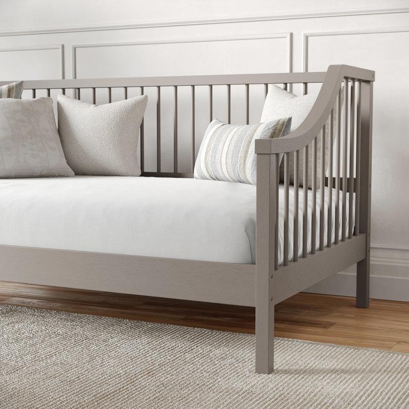 Masif Ahşap Parmaklıklı Latalı Daybed Karyola - 106x200 cm - 142798