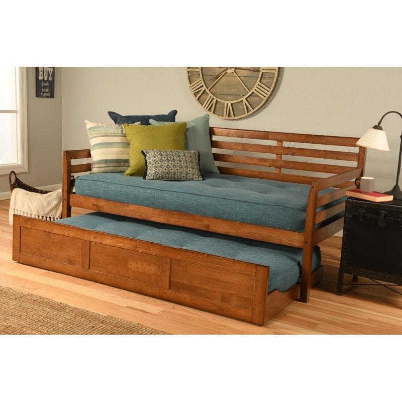 Masif Ahşap Yavru Yataklı Yatak Dahil Daybed Karyola - 101x195 cm - 142807