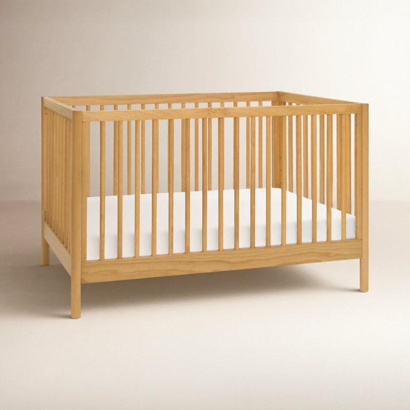 Masif Çam Ağacı 3ü 1 Arada Dönüştürülebilir Büyüyen Beşik - 138x77 cm - 162235