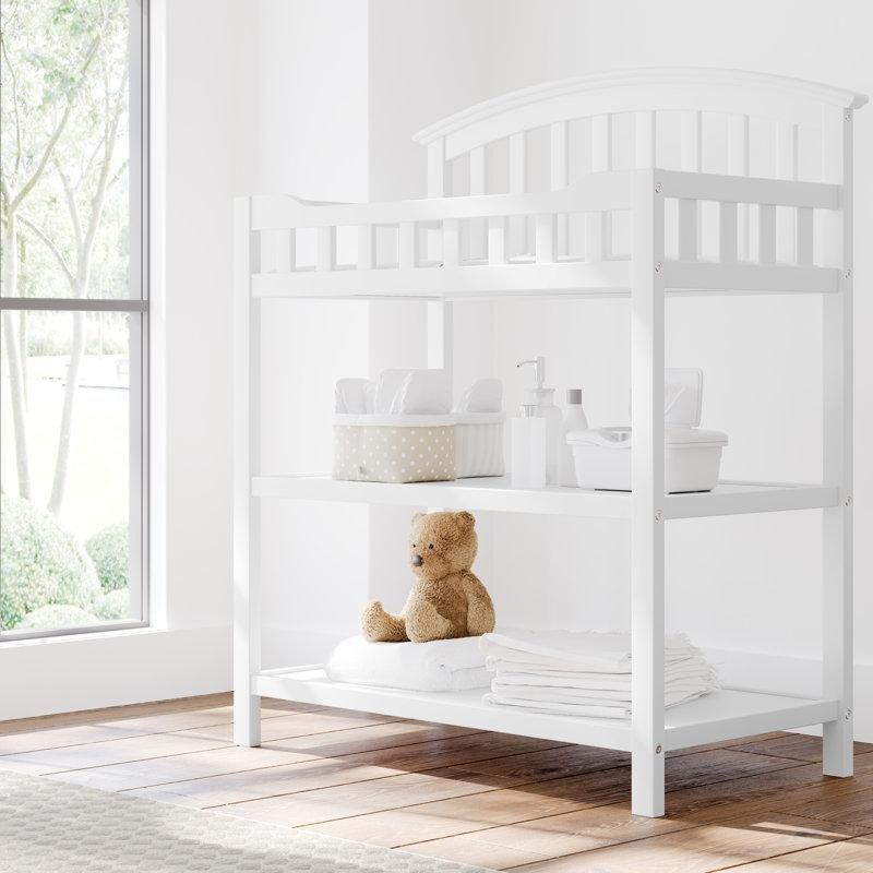 Masif Çam Ahşap İki Raflı Minderli Alt Değiştirme Masası - 95 cm - 163234