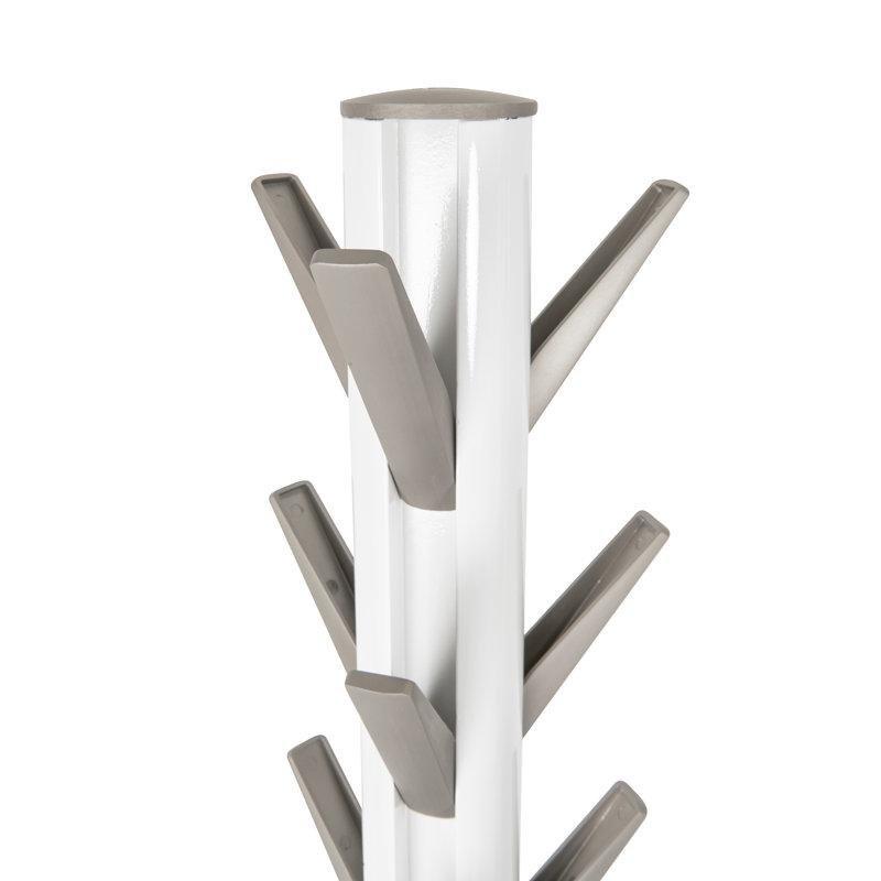 Masif Kauçuk Ağacı ve Metal 9 Katlanabilir Kancalı Ayaklı Portmanto - 169x40x40 cm - 161356