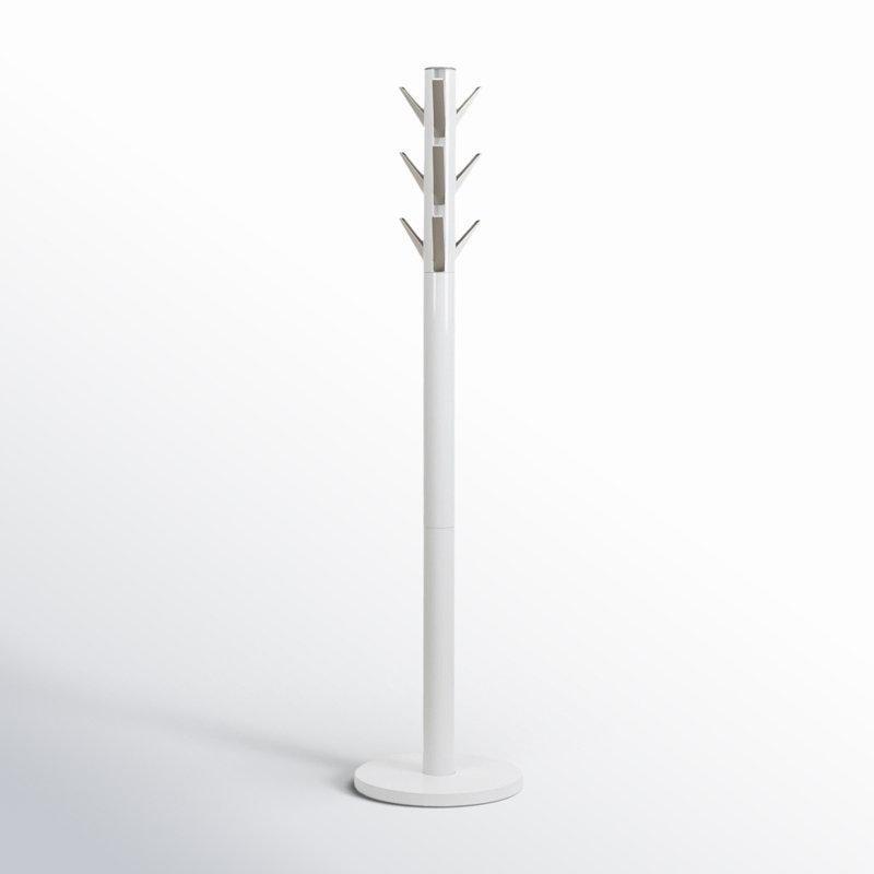 Masif Kauçuk Ağacı ve Metal 9 Katlanabilir Kancalı Ayaklı Portmanto - 169x40x40 cm - 161356