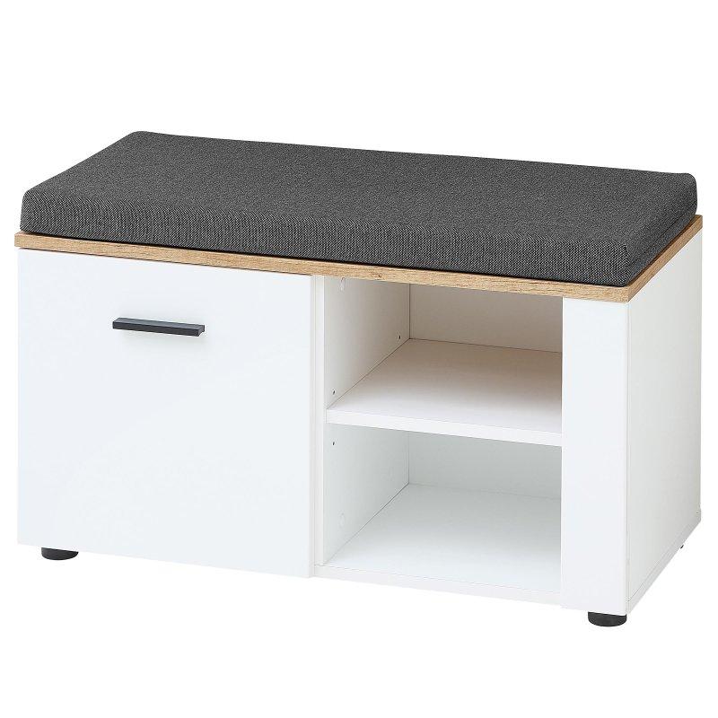 Mat Beyaz Ahşap 5 Parça Oturaklı Aynalı Portmanto Vestiyer Seti - 247x202x38 cm - 159352