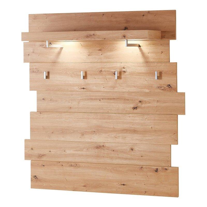 Mat Beyaz Ahşap Oturaklı Işıklı Portmanto Vestiyer - 120 cm - 159064