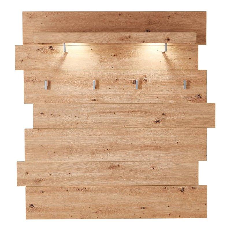 Mat Beyaz Ahşap Oturaklı Işıklı Portmanto Vestiyer - 120 cm - 159064