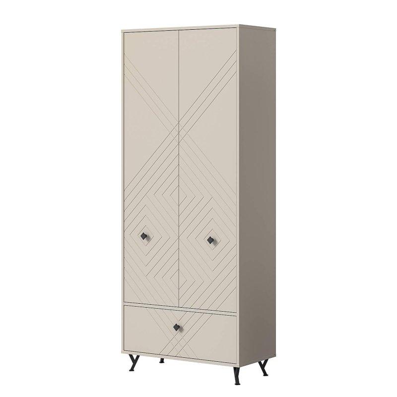Mat Kum Beji Yonga Levha 4 Parçalı Dolaplı Aynalı Portmanto Vestiyer Seti - 215 cm - 158662