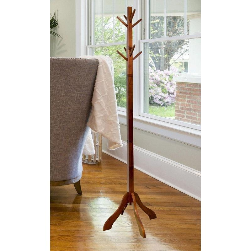 Maun Masif Akasya Ahşap 8 Askılı Ayaklı Portmanto Askılık - 183 cm - 161443