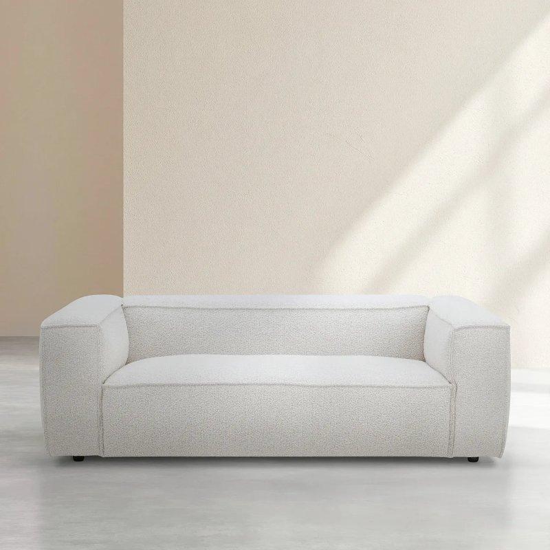 Melanj Bej Buklet Kumaş Derin Oturumlu İkili Koltuk - 210 cm - 154789