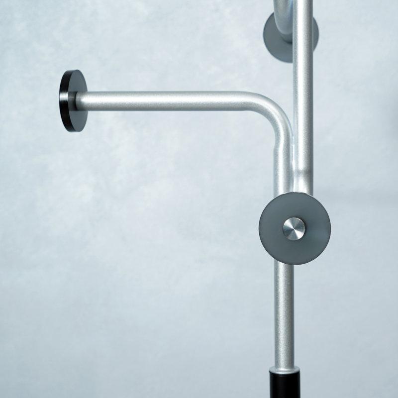 Mermer Tabanlı Çelik 5 Kancalı Ayaklı Portmanto - 180 cm - 161251