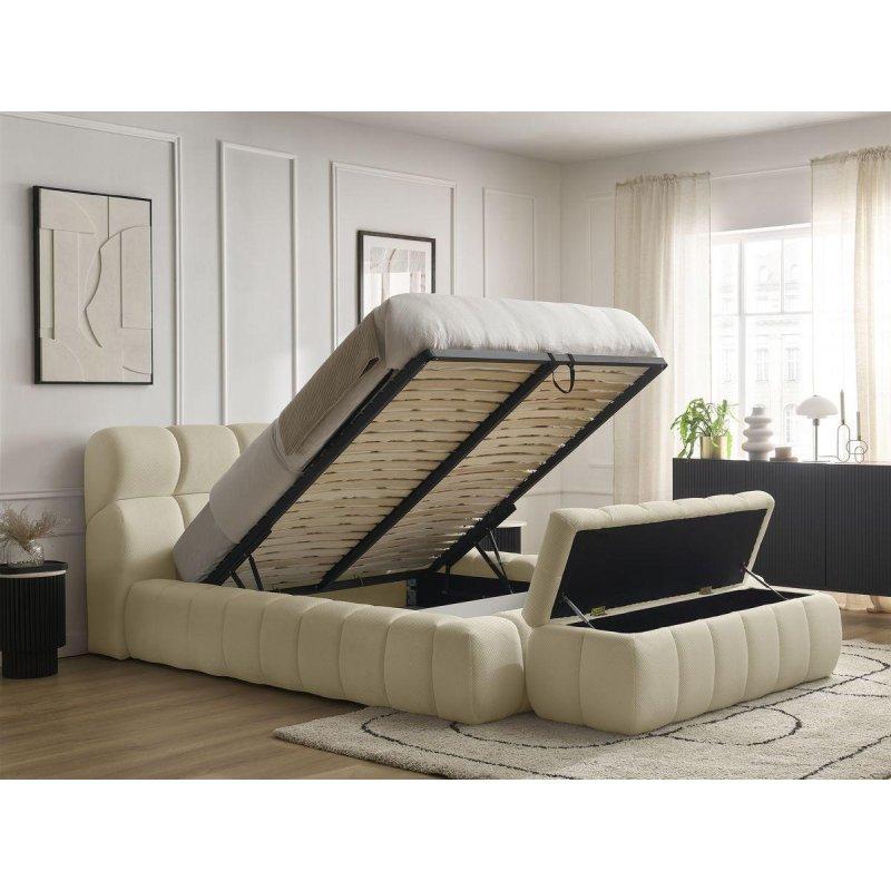 Mesh Kumaş Ahşap Sandıklı Puf Dahil Baza - 144162