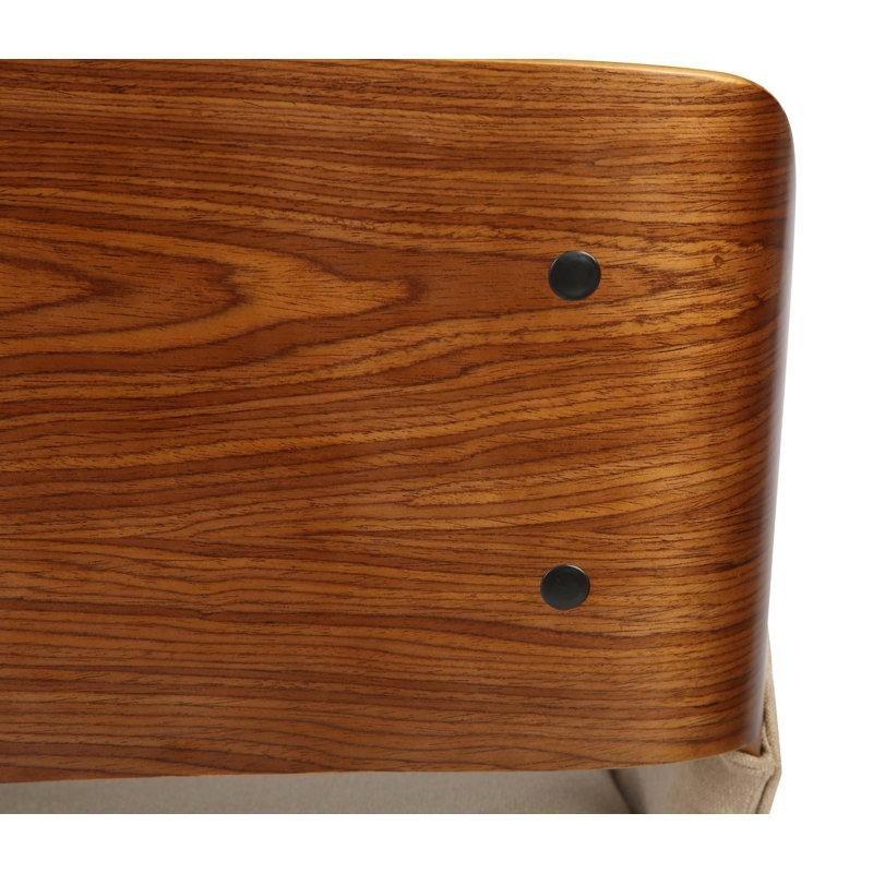 Metal Ayaklı Döşemeli Altı Açık Sırtlı Yüzyıl Ortası Ceviz Sandalye - 145692