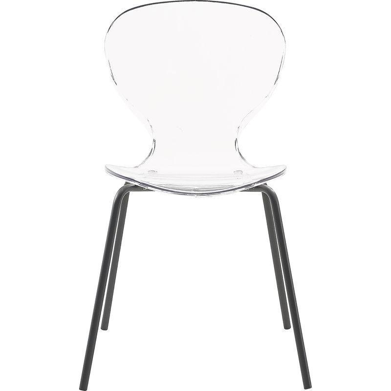Metal Ayaklı İstiflenebilir Polikarbonat Şeffaf Sandalye 2li Set - 146760