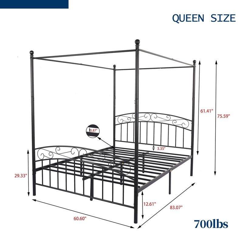 Metal Cibinlikli Başlıklı Karyola - 152x212 cm - 142465