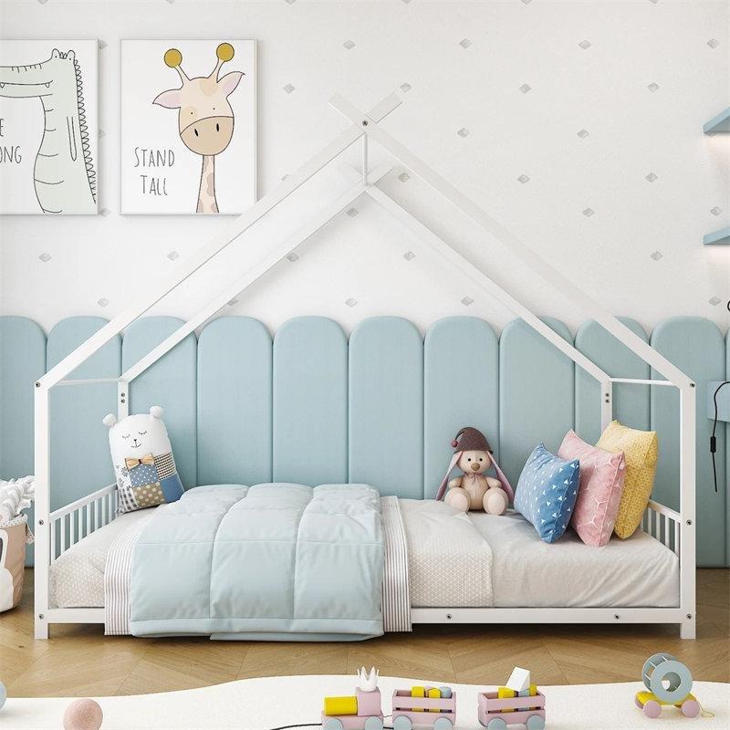 Metal Ev Tasarımlı Çatılı Montessori Karyola - 103x198 cm - 142630