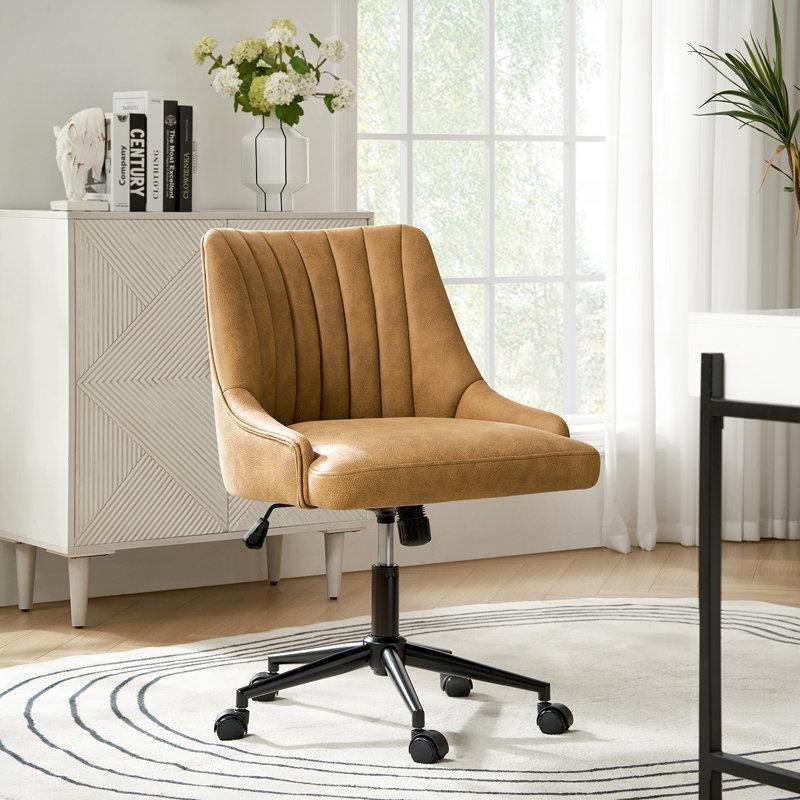 Metal Kapitoneli Sırtlı Yüksekliği Ayarlanabilir Döner Sandalye - 145854