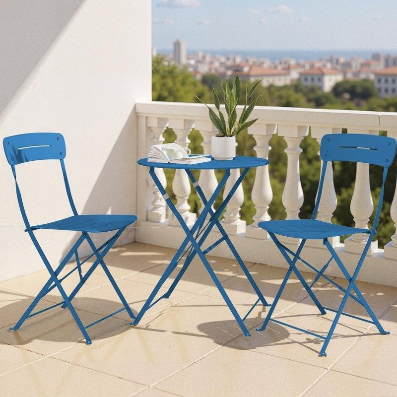 Metal Katlanır 2 Kişilik Dış Mekan Bistro Seti - 145506