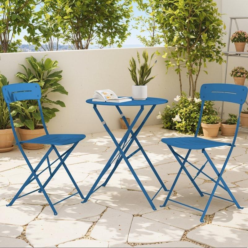 Metal Katlanır 2 Kişilik Dış Mekan Bistro Seti - 145506