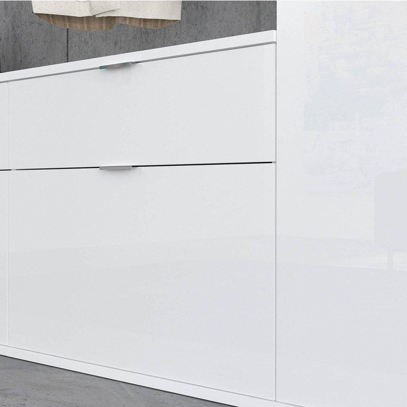 Metal Kulplu 5 Parçalı Aynalı Çekmeceli Portmanto Vestiyer - 212 cm - 159034
