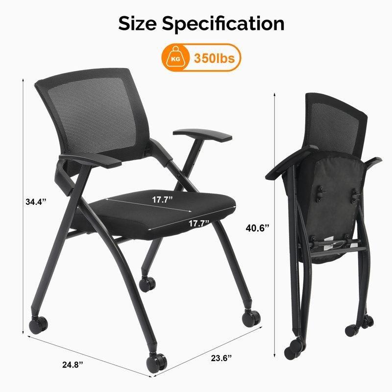 Metal Minderli İstiflenebilir Kolçaklı Katlanır Sandalye 2li Set - 146118