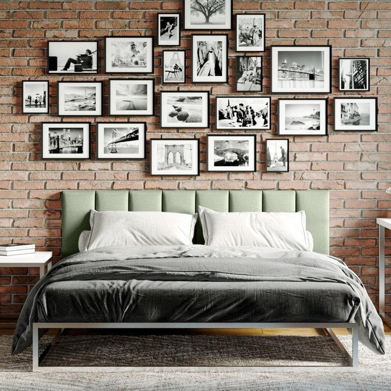 Mikro Kadife Kumaş Dolgulu Duvara Monte Panel Yatak Başlığı - 144858