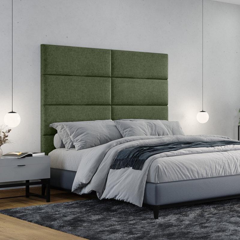 Mikro Kadife Kumaş Dolgulu Duvara Monte Panel Yatak Başlığı - 144858